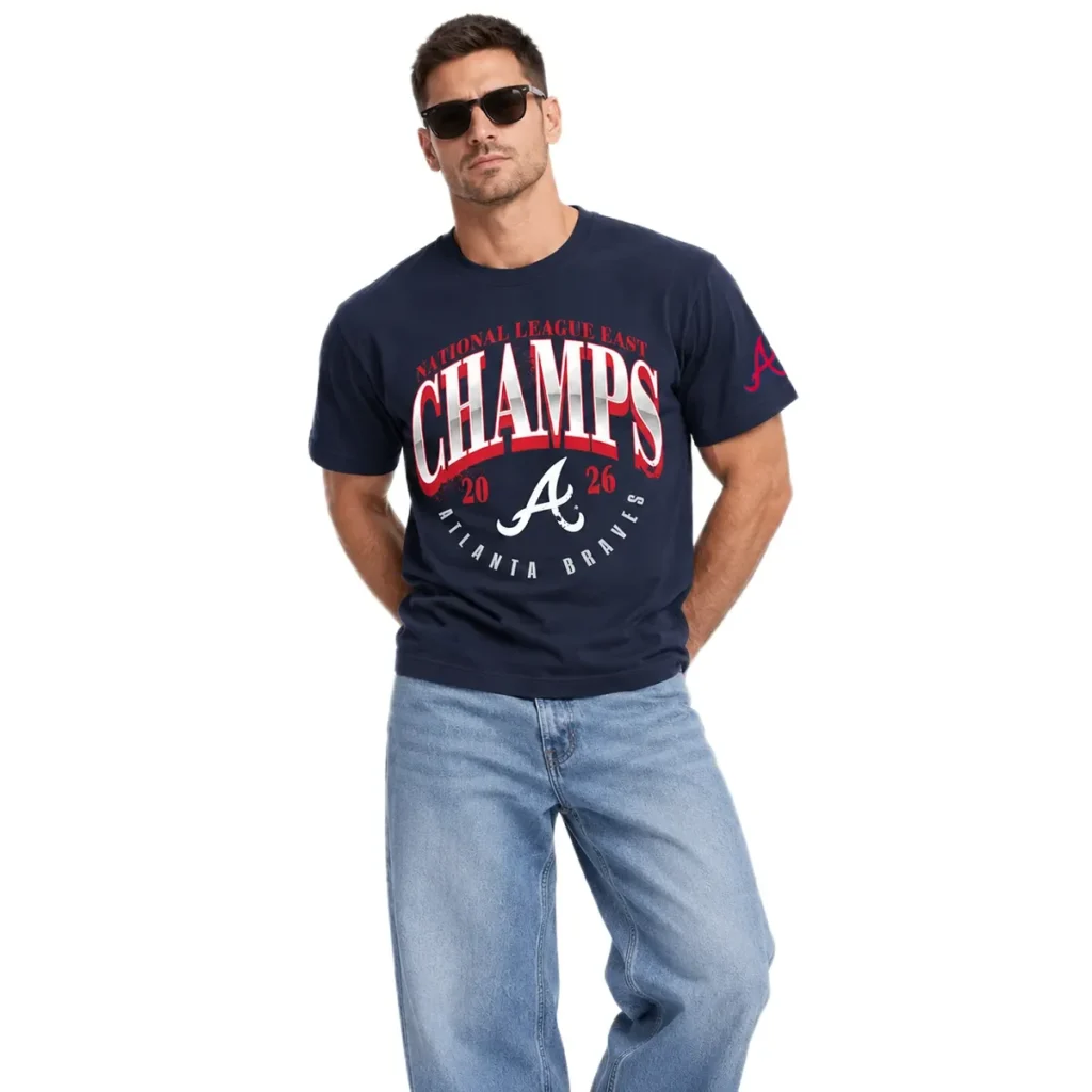 Atlanta Braves Navy NL East Champions T-Shirt – Game Day Graphic Tee