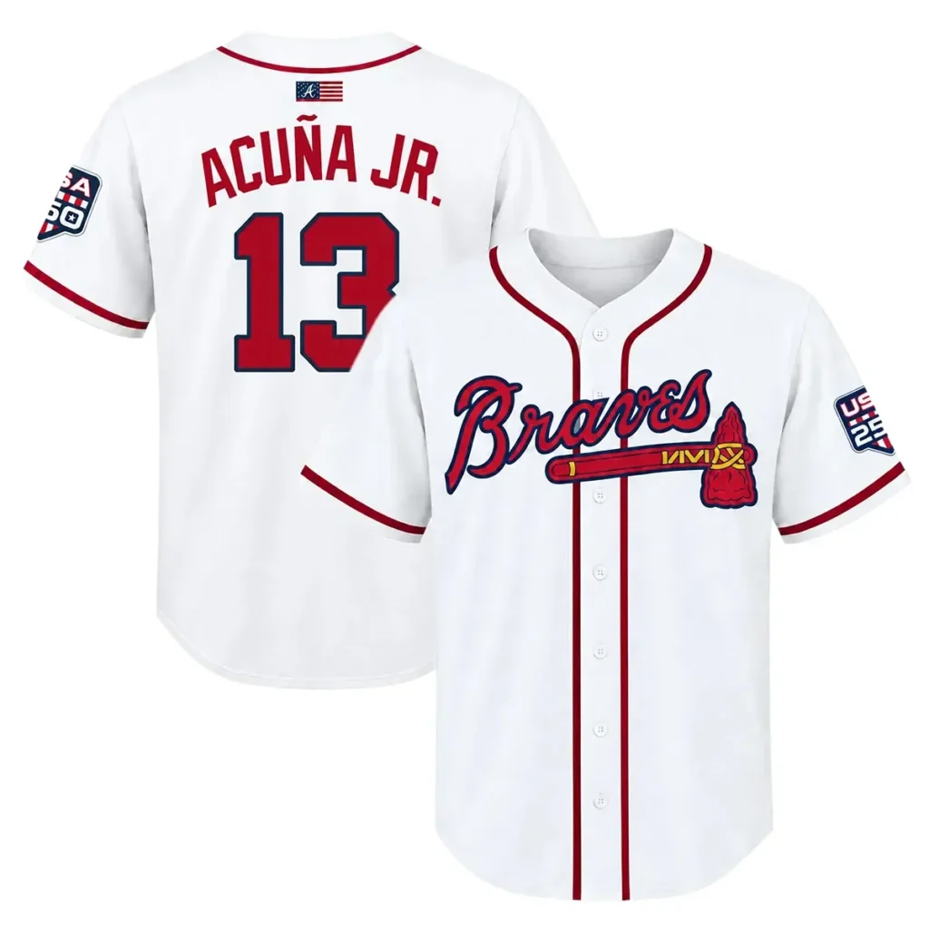 Atlanta Braves Ronald Acuña Jr. White Home Jersey – Stadium Ready Fan Style