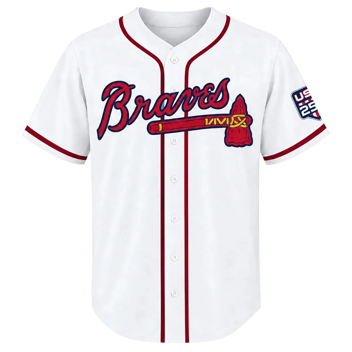 Atlanta Braves Ronald Acuña Jr. White Home Jersey – front view