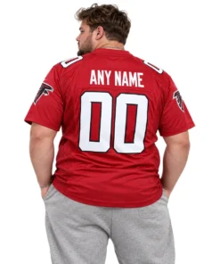 Atlanta Falcons Red Home Custom Jersey – model back view