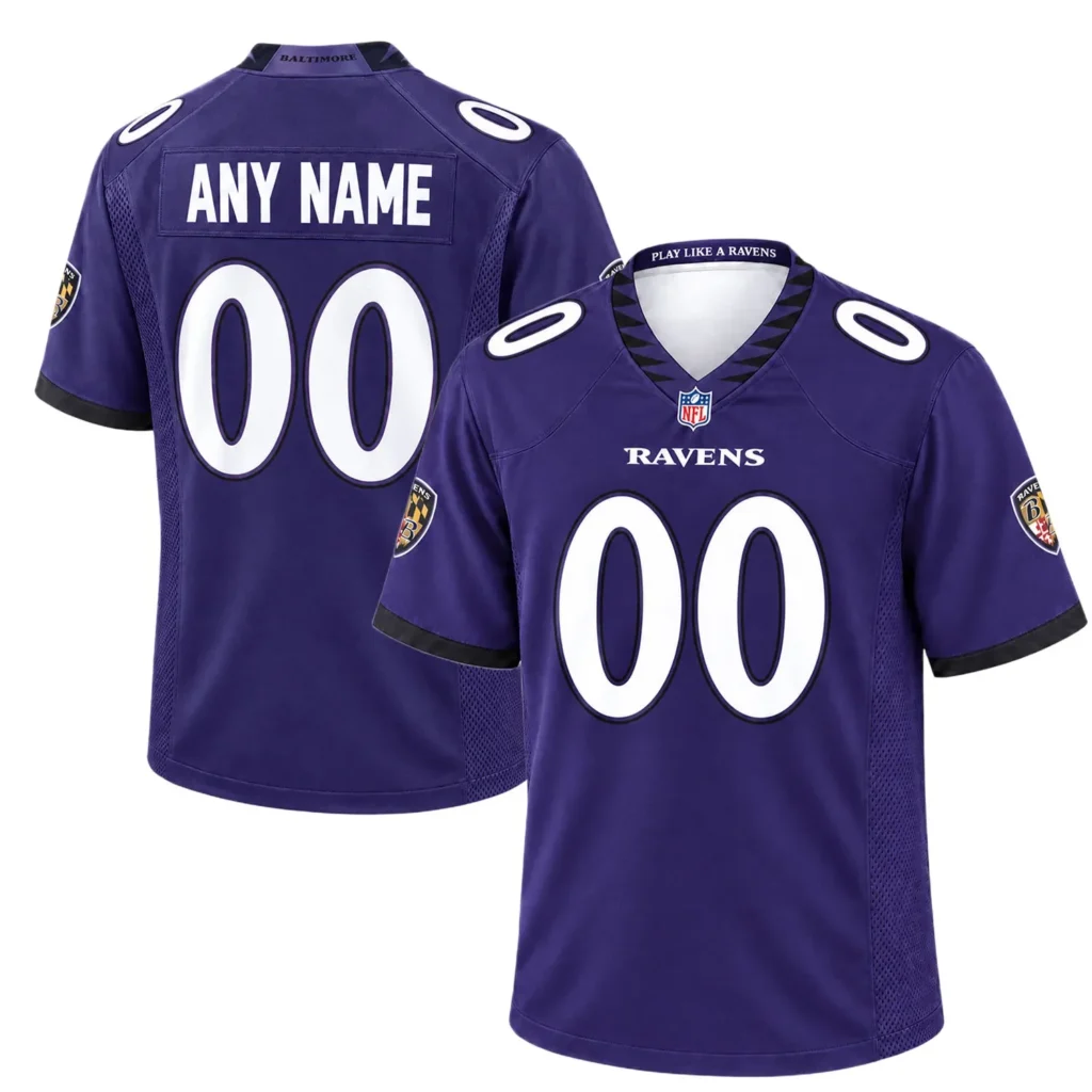 Baltimore Ravens Home Custom Jersey – Name & Number Fan Jersey