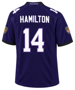 Baltimore Ravens Kyle Hamilton Home Jersey – back view