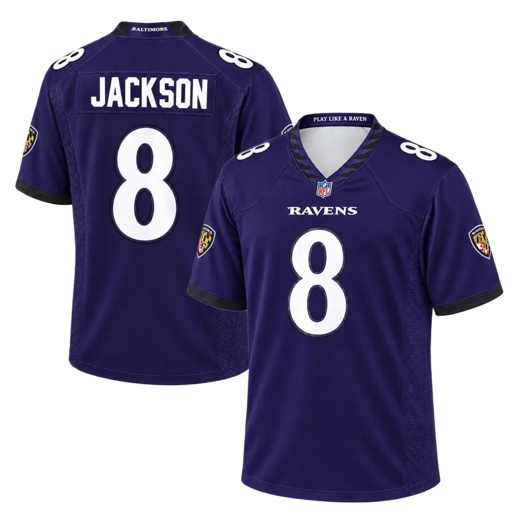 Baltimore Ravens Lamar Jackson Home Jersey – Custom Name & Number Edition