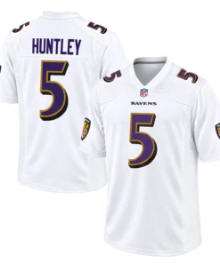Baltimore Ravens Tyler Huntley White Away Jersey