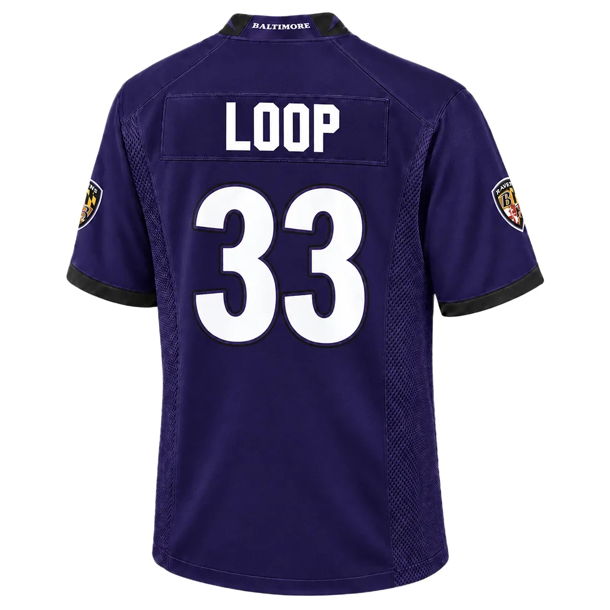 Baltimore Ravens Tyler Loop Purple Jersey – back view
