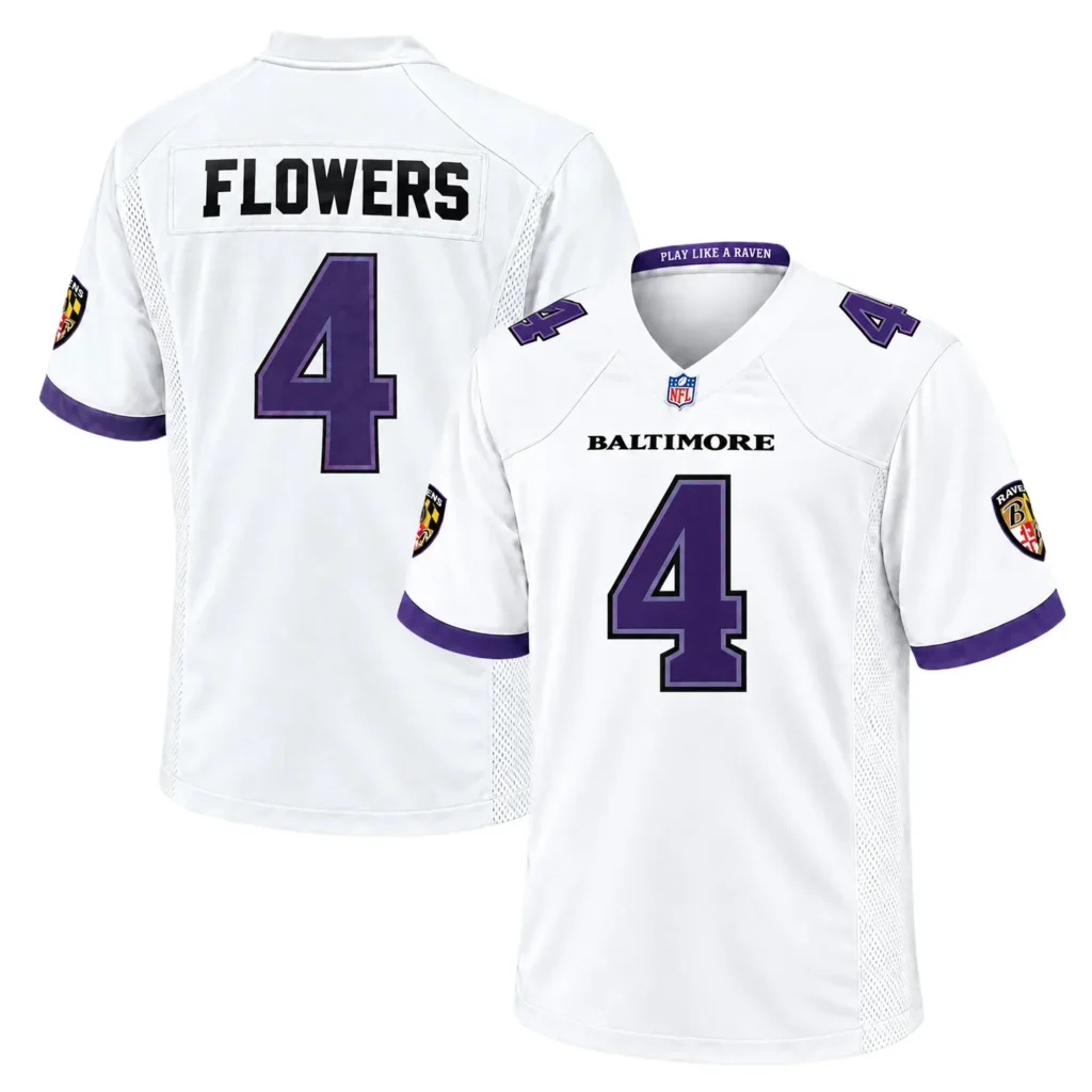 Baltimore Ravens Zay Flowers Away Jersey – Home Crowd Fan Style