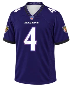 Baltimore Ravens Zay Flowers Purple Jersey – front view