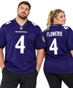 Baltimore Ravens Zay Flowers Purple Jersey – alternate view 5
