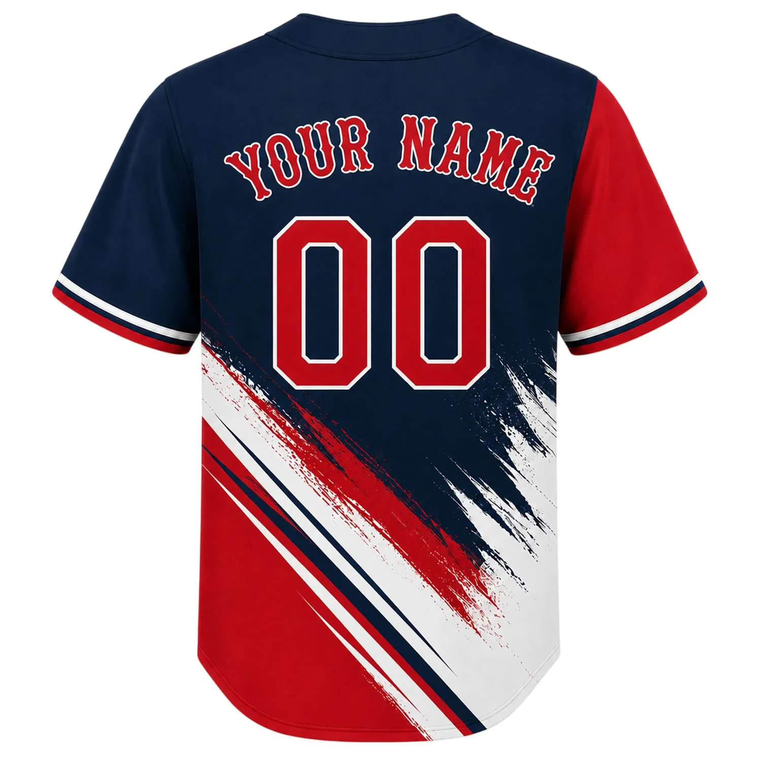 Boston Red Sox Red Custom Jersey – back view