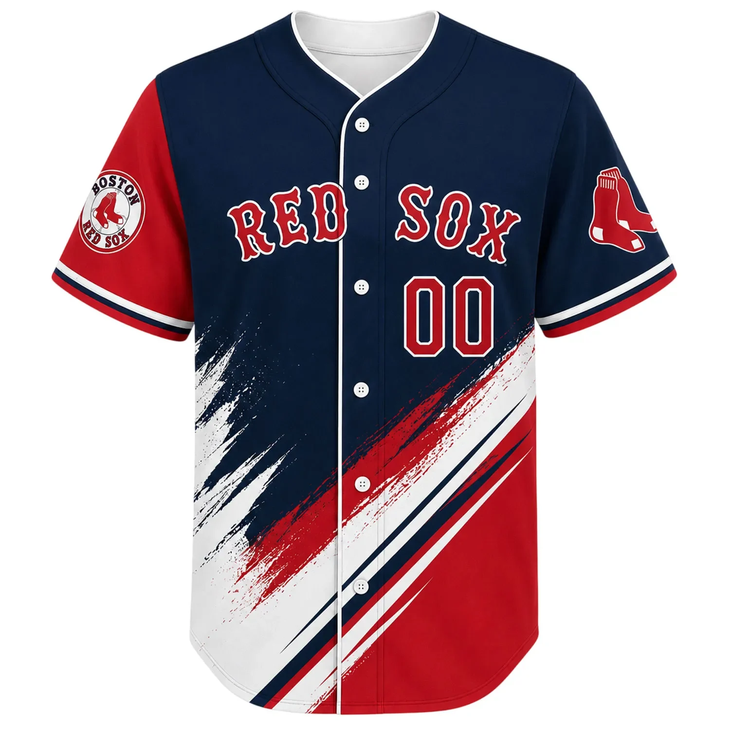 Boston Red Sox Red Custom Jersey – front view