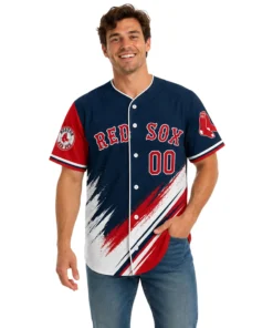 Boston Red Sox Red Custom Jersey – model view
