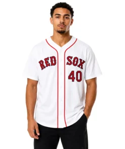 Boston Red Sox Willson Contreras Red Jersey – model view