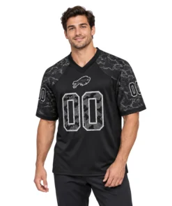 Buffalo Bills Black Camo Custom Jersey – model view