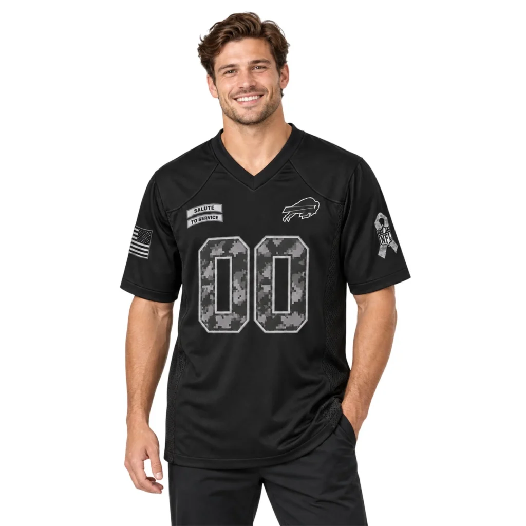 Buffalo Bills Black Salute to Service Salute Jersey – Stadium Ready Fan Style