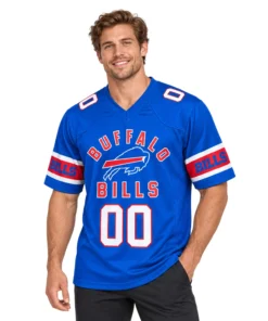 Buffalo Bills Blue Custom Jersey – model view