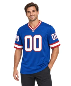 Buffalo Bills Blue Throwback Custom Jersey – model view