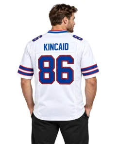 Buffalo Bills Dalton Kincaid White Jersey – model view