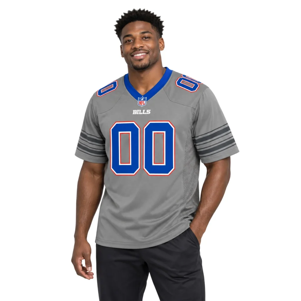 Buffalo Bills Gray Custom Jersey – Custom Name & Number Edition