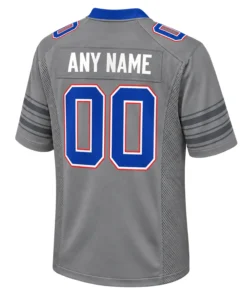 Buffalo Bills Gray Custom Jersey – back view