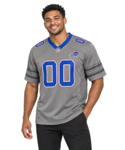 Buffalo Bills Gray Custom Jersey – model view
