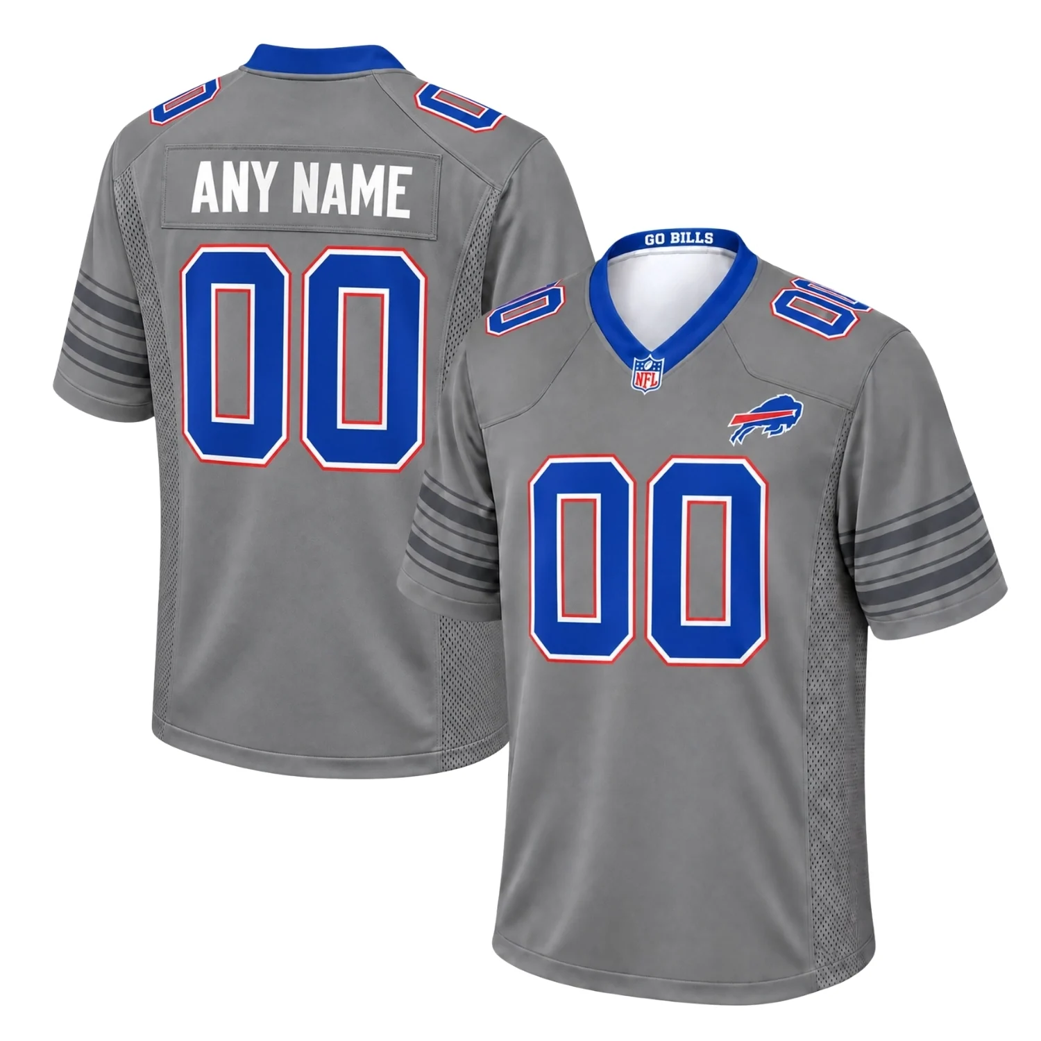 Buffalo Bills Gray Custom Jersey