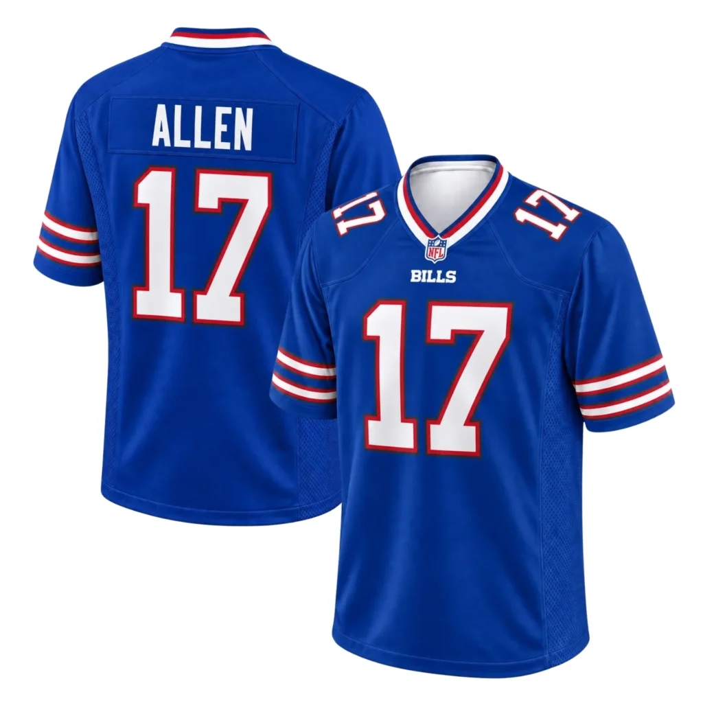 Buffalo Bills Josh Allen Blue Jersey – Home Crowd Fan Style