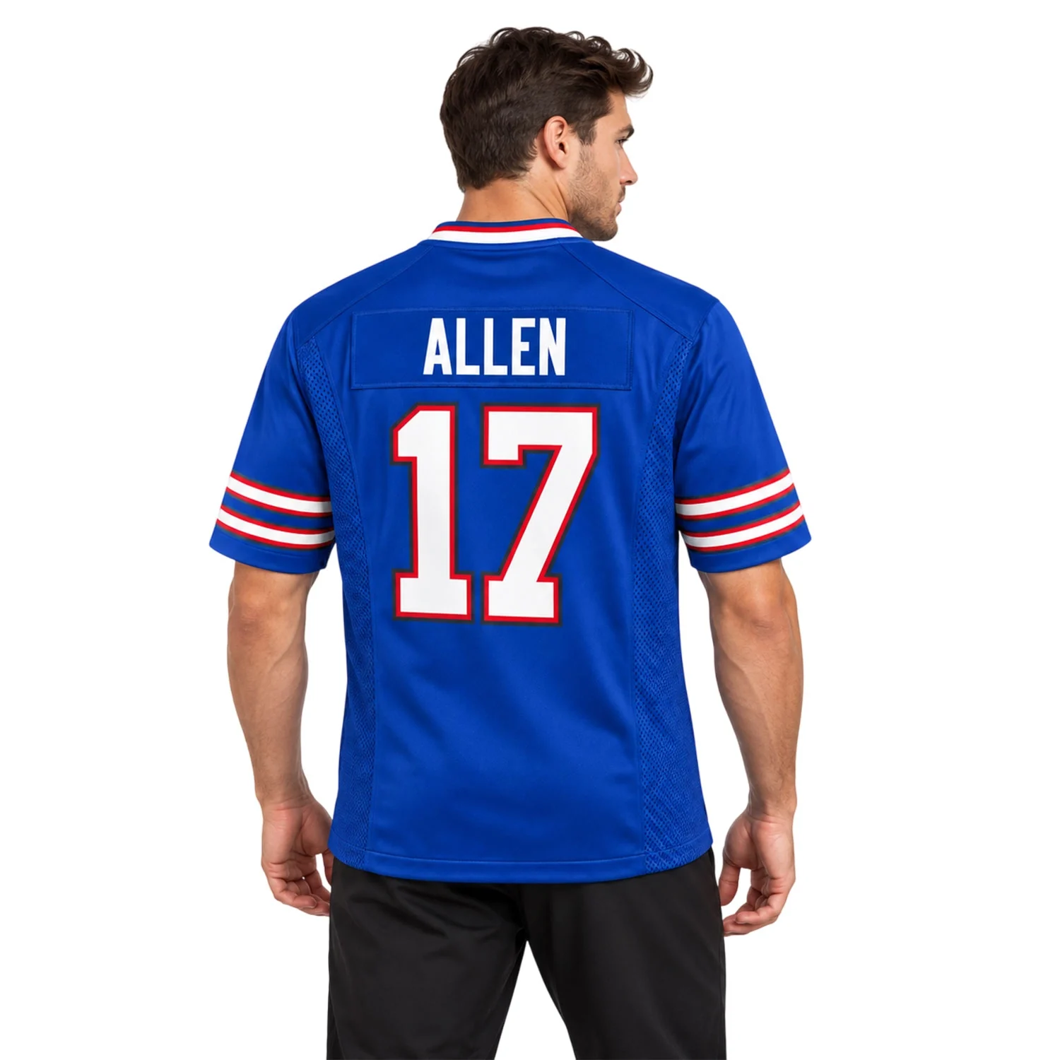 Buffalo Bills Josh Allen Blue Jersey – model view