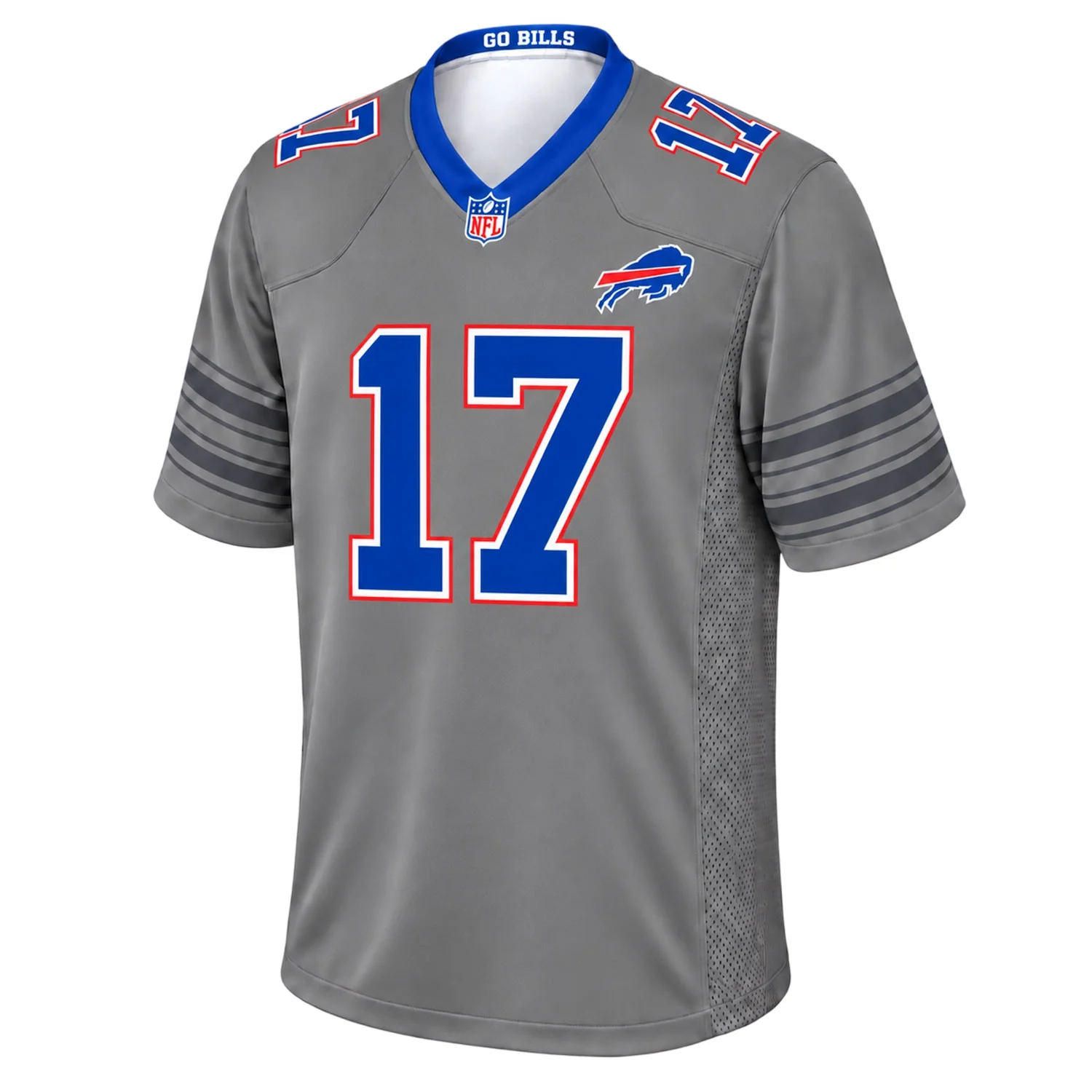 Buffalo Bills Josh Allen Gray Jersey – front view