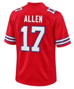 Buffalo Bills Josh Allen Red Jersey – back view
