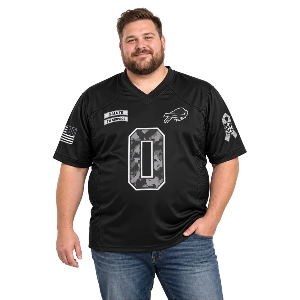 Buffalo Bills Keon Coleman Black Salute to Service Salute Jersey – Game Day Fan Jersey