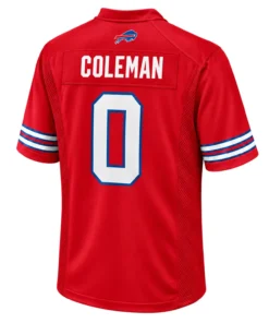 Buffalo Bills Keon Coleman Red Jersey – back view