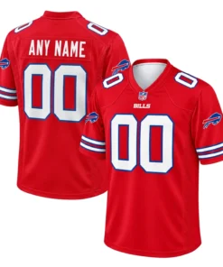 Buffalo Bills Red Classic Custom Jersey