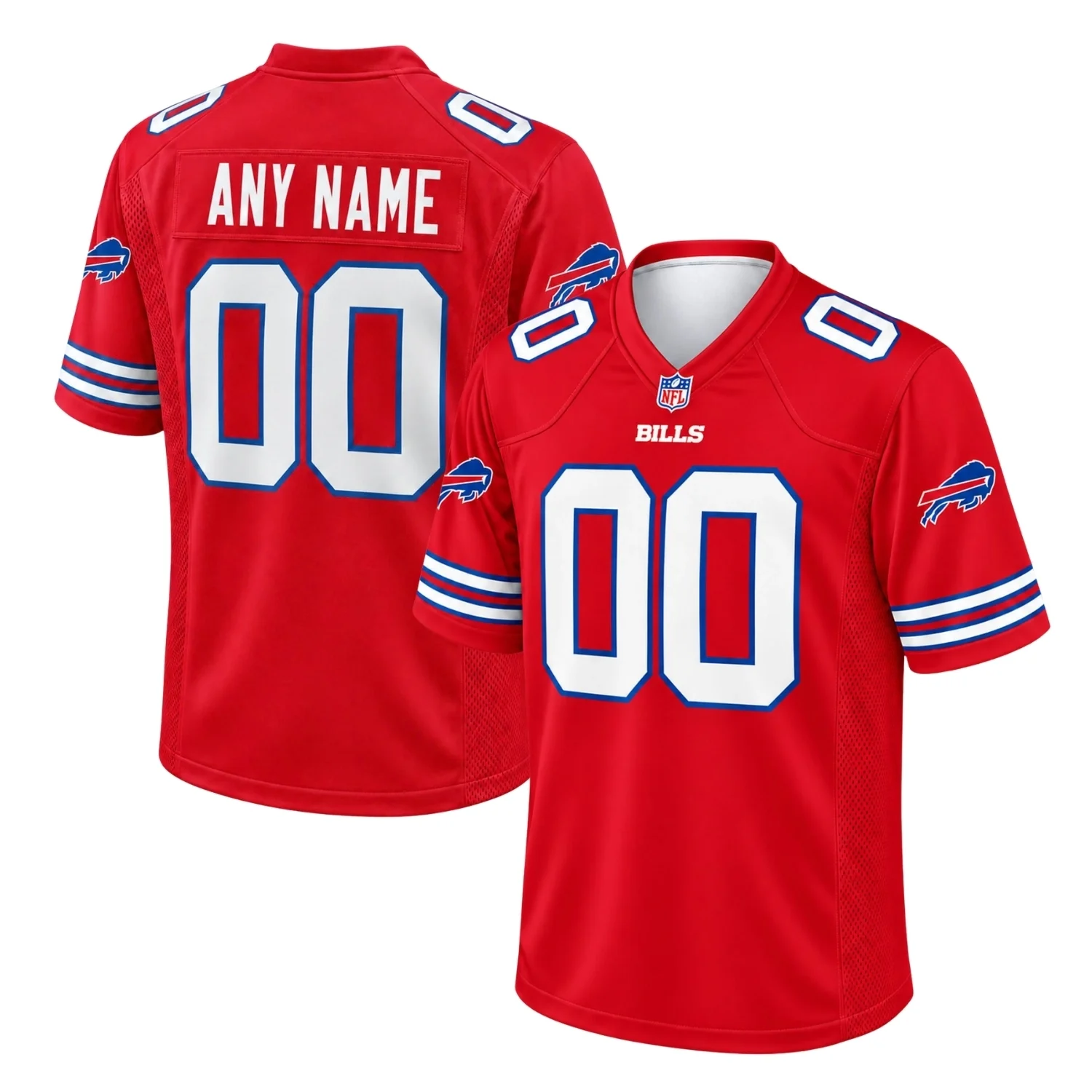Buffalo Bills Red Classic Custom Jersey