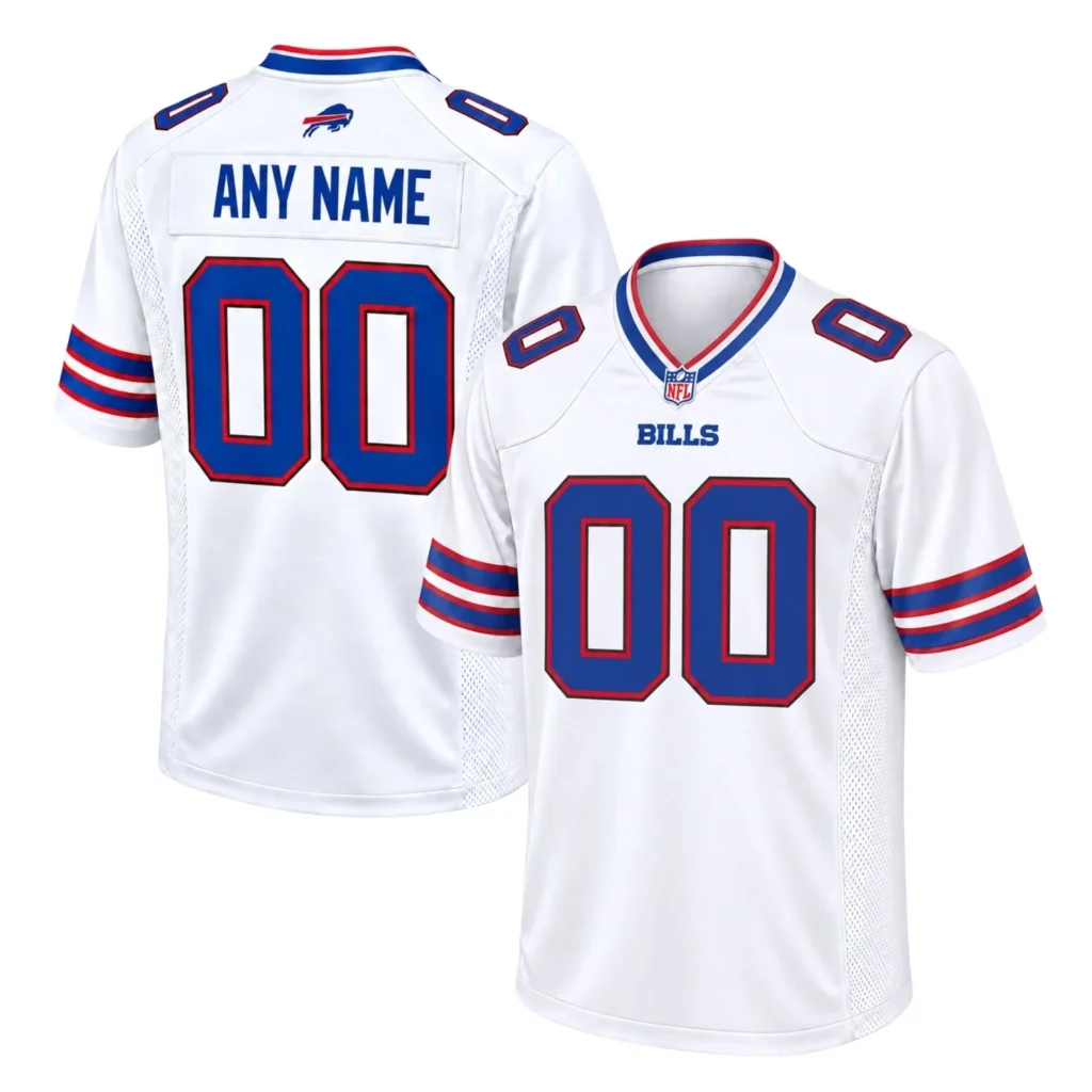 Buffalo Bills White Big Size Custom Jersey – Personalized Fan Edition