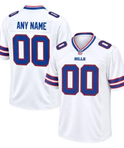 Buffalo Bills White Custom Jersey