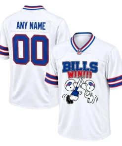 Buffalo Bills White Snoopy Custom Jersey
