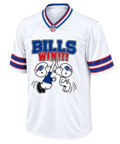 Buffalo Bills White Snoopy Custom Jersey – front view