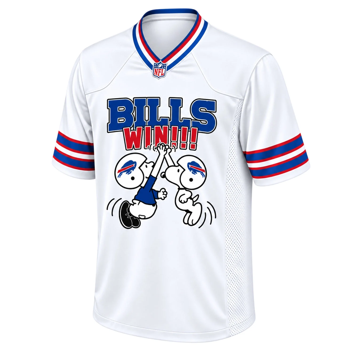 Buffalo Bills White Snoopy Custom Jersey – front view