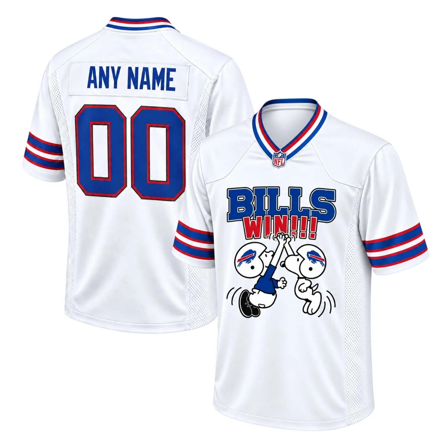 Buffalo Bills White Snoopy Custom Jersey
