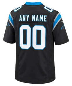 Carolina Panthers Black Home Custom Jersey – back view
