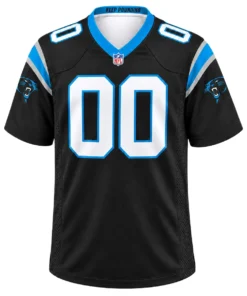 Carolina Panthers Black Home Custom Jersey – front view