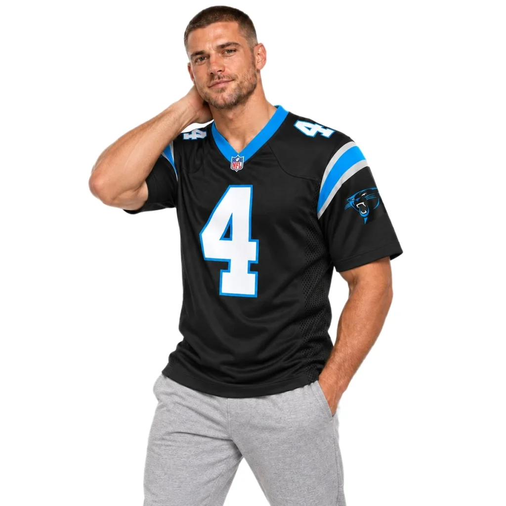 Carolina Panthers Tetairoa McMillan Black Jersey – Personalized Fan Edition