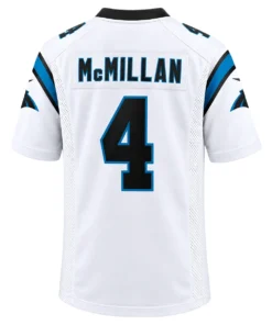 Carolina Panthers Tetairoa McMillan White Jersey – back view