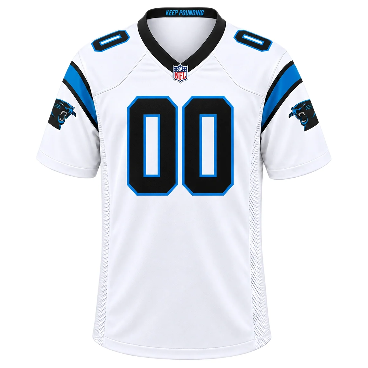 Carolina Panthers White Custom Jersey – front view