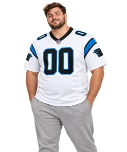 Carolina Panthers White Custom Jersey – model front view
