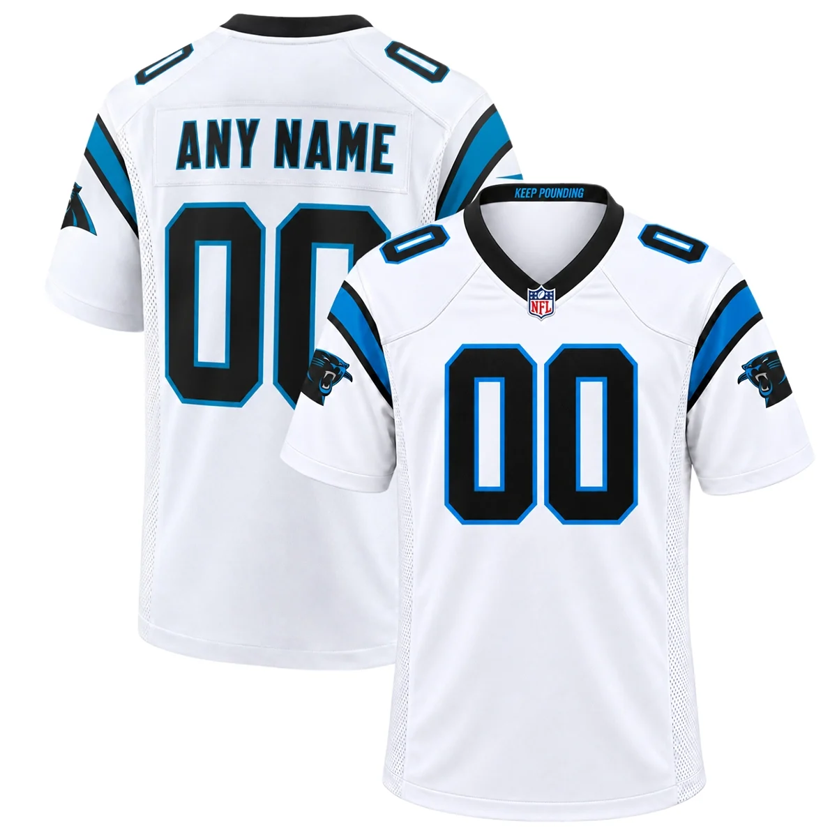 Carolina Panthers White Custom Jersey