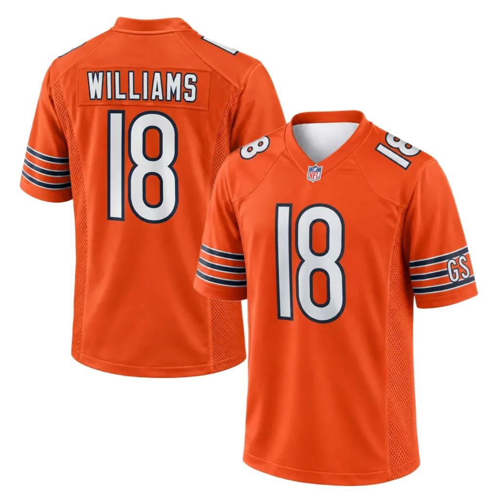 Chicago Bears Caleb Williams Orange Jersey – Personalized Fan Edition