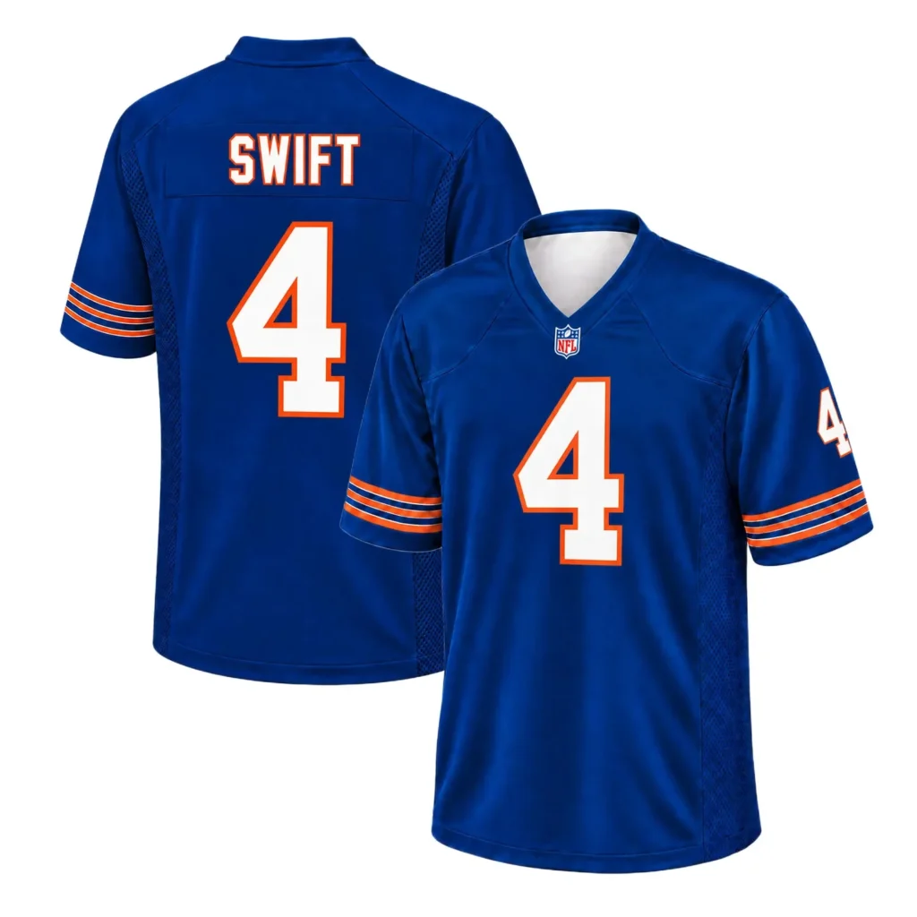Chicago Bears D'Andre Swift Blue Jersey – Game Day Fan Jersey