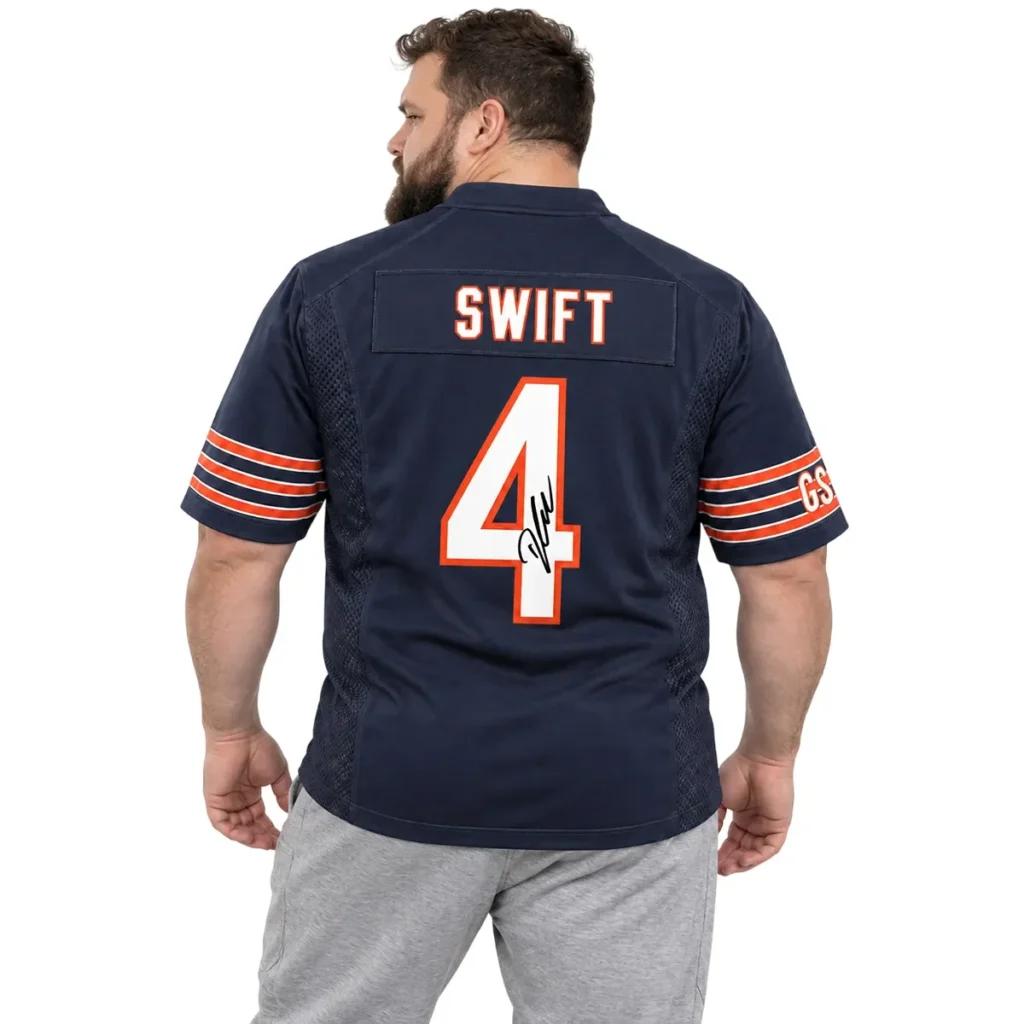Chicago Bears D'Andre Swift Navy Jersey – Custom Name & Number Edition