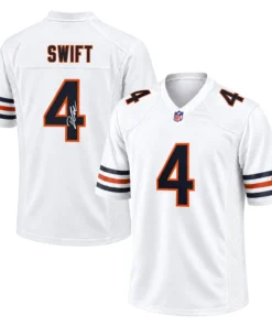 Chicago Bears D'Andre Swift White Jersey